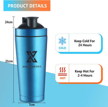 700ml Edelstahl Protein Shaker Sport Fitness Becher mit