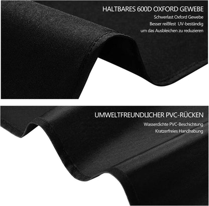 Dokon Klappbar Liegestuhl Abdeckung 600D Oxford Gewebe Schwarz