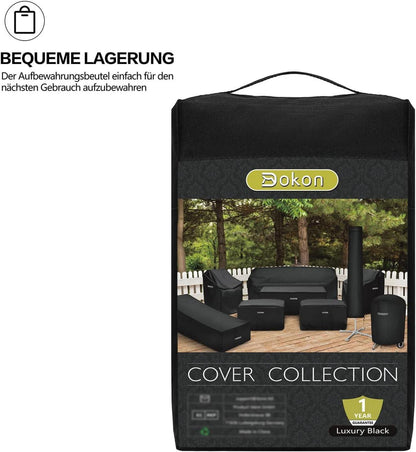 Dokon Lafuma Relax-Liegestuhl Abdeckung 600D Oxford 96x84cm UV-Schutz Schwarz