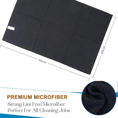 3er Pack Schwarze Microfaser Küchentücher 40x56cm, Super Saugfähig