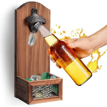 Goldmiky Hölzerner Flaschenöffner Wand Vintage für Bar Küche