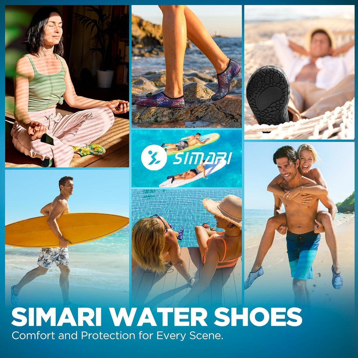 Wasserschuhe Damen Herren, schnelltrocknend, Barfußgefühl