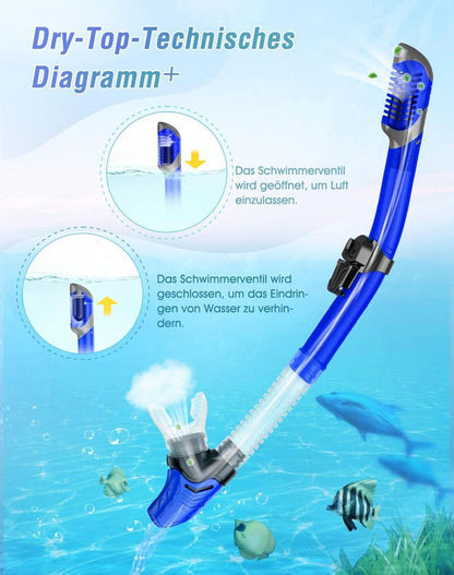 Trocken Schnorchelset Professionelle Tauchmaske für Erwachsene