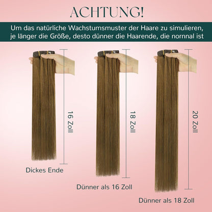 56cm Echthaar Haarverlängerung Clip-in #4