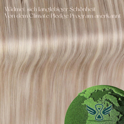 Clip-in Haarverlängerung Echthaar Blond 55cm