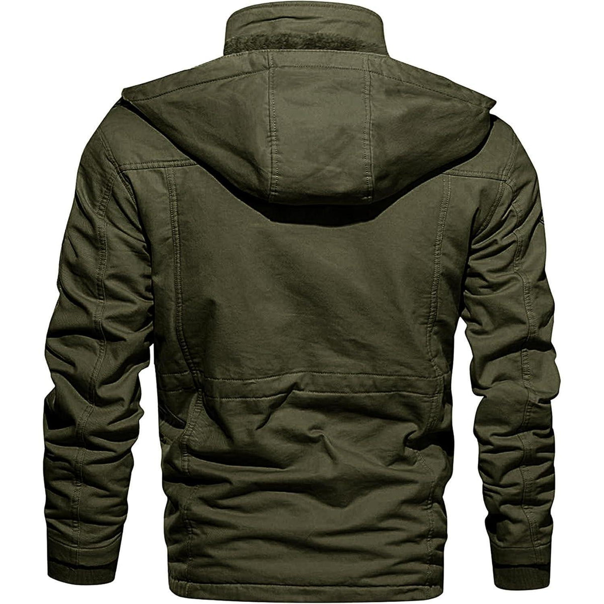 Herren Winterjacke Fleecegefüttert, Winddicht, Grün