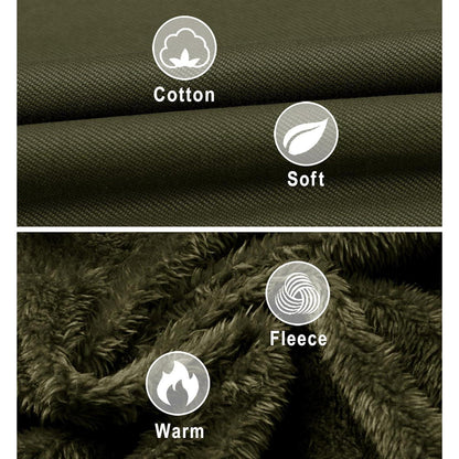 Herren Winterjacke Fleecegefüttert, Winddicht, Grün