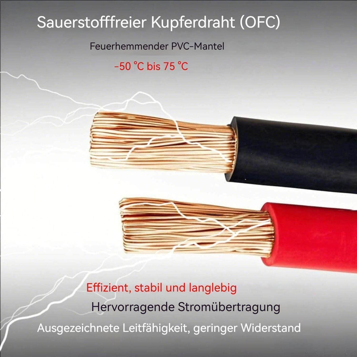 Schwerlast Starthilfekabel 2500A – 6m – Kupferdraht
