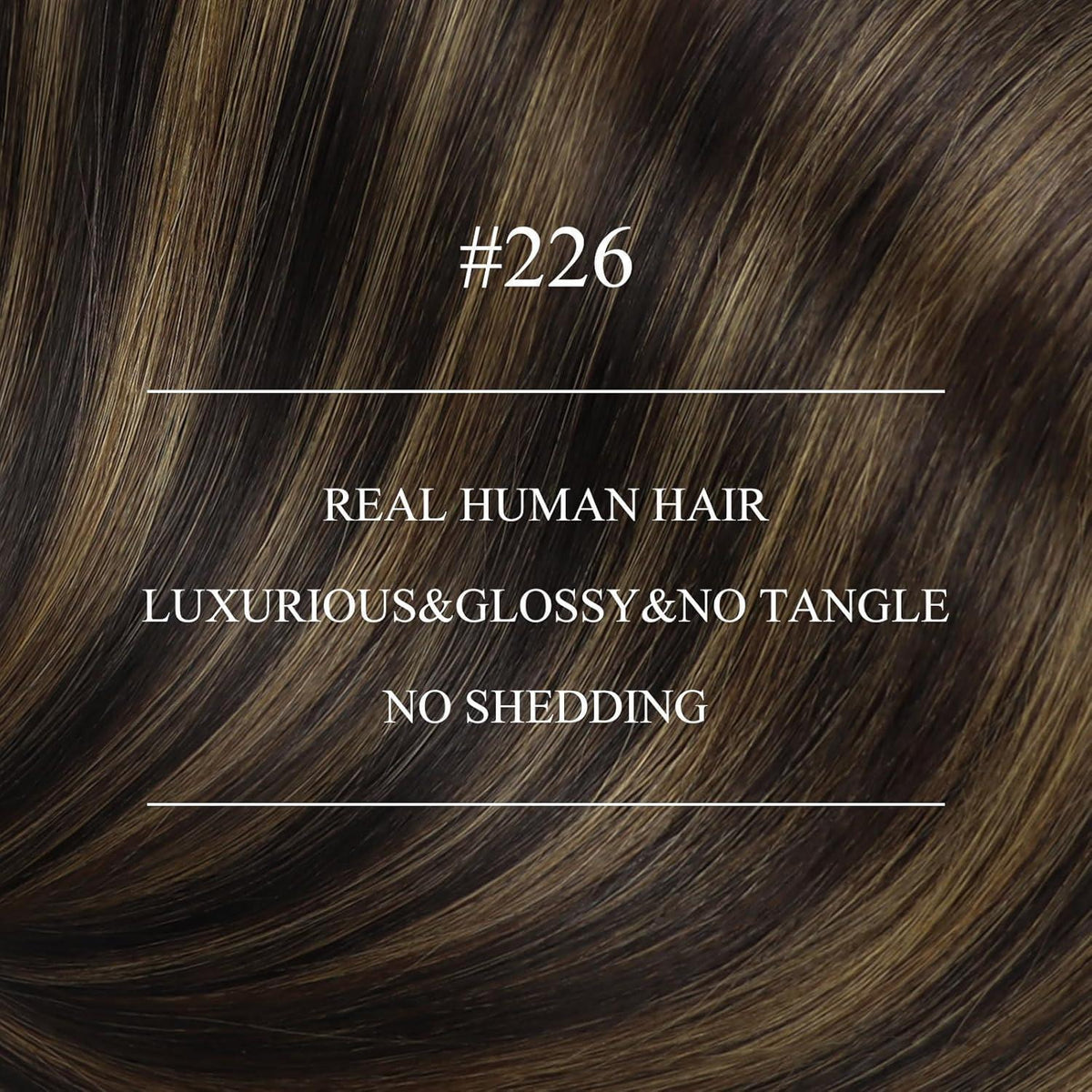 Echthaar Extensions Braun Nanoring 55cm – Dunkelbraun Ombre