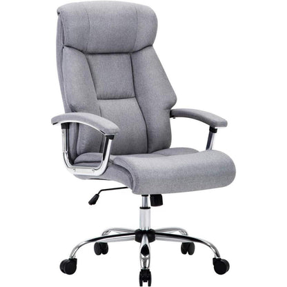 Bürostuhl ergonomisch Stoff grau mit Armlehnen und