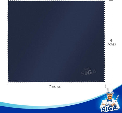 Mikrofaser Reinigungstücher 6er Pack 15x18 cm Navy/Grau