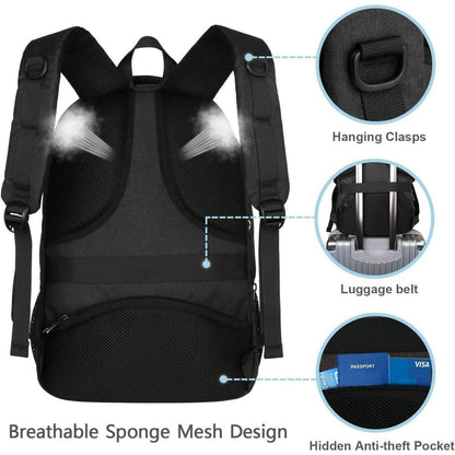Herren Laptop Rucksack 17,3 Zoll USB Ladeanschluss