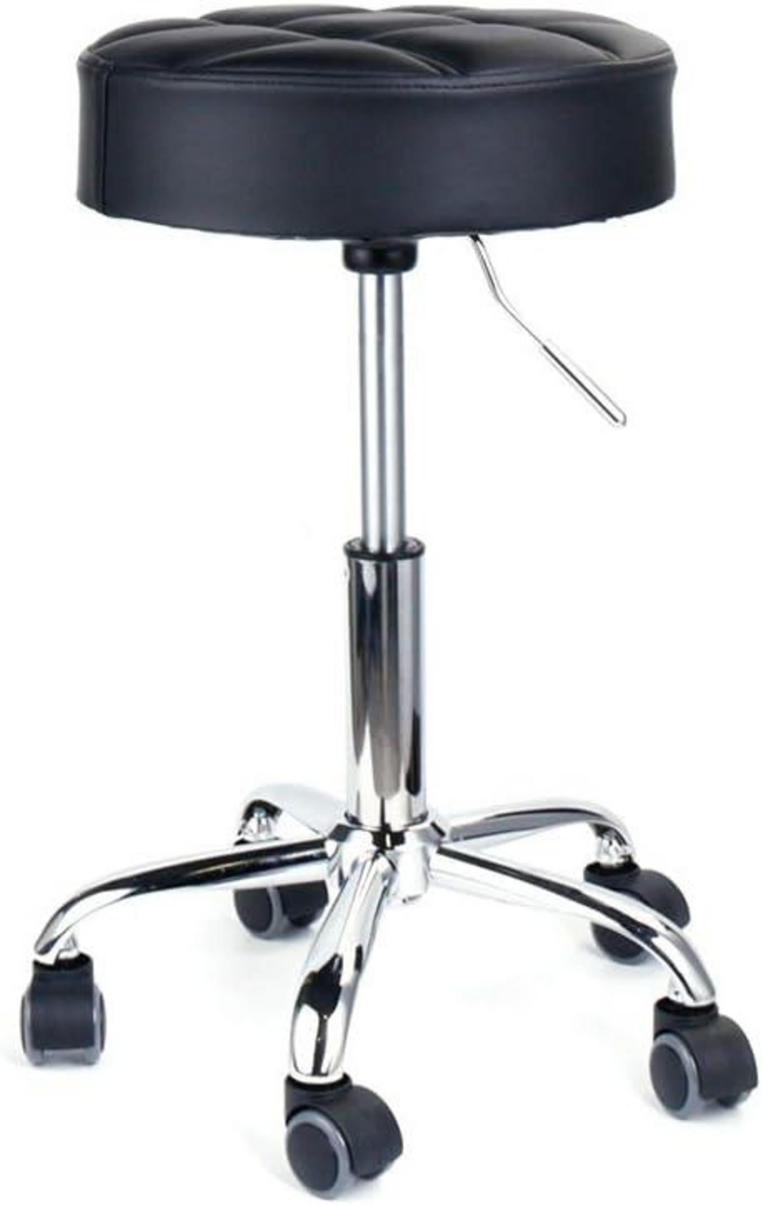 Höhenverstellbarer Rollhocker Schwarz 110 Kg belastbar 5