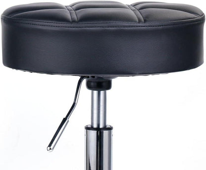 Drehhocker höhenverstellbar Rollhocker Schwarz minimalistisches Design