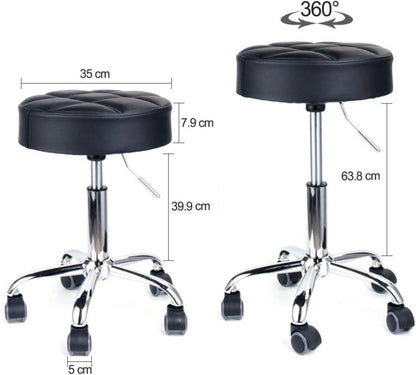 Drehhocker höhenverstellbar Rollhocker Arbeitsplatzhocker Studio
