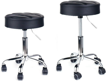 Leader Accessories Drehhocker höhenverstellbar Rollhocker Schwarz 35cm Sitz