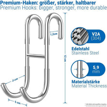 Edelstahl Duschhaken 2er Set Rutschfest Kratzfest 10kg