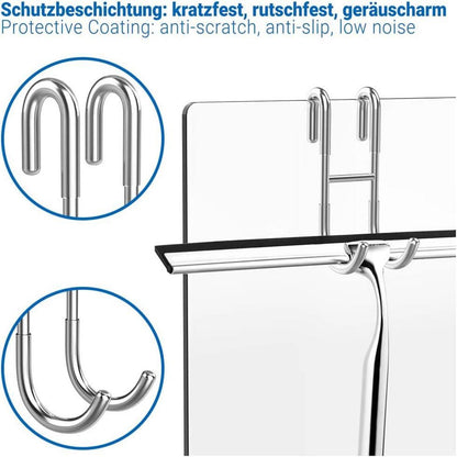 Duschhaken ohne Bohren Set für Glasduschwand - Rutschfest & Langlebig