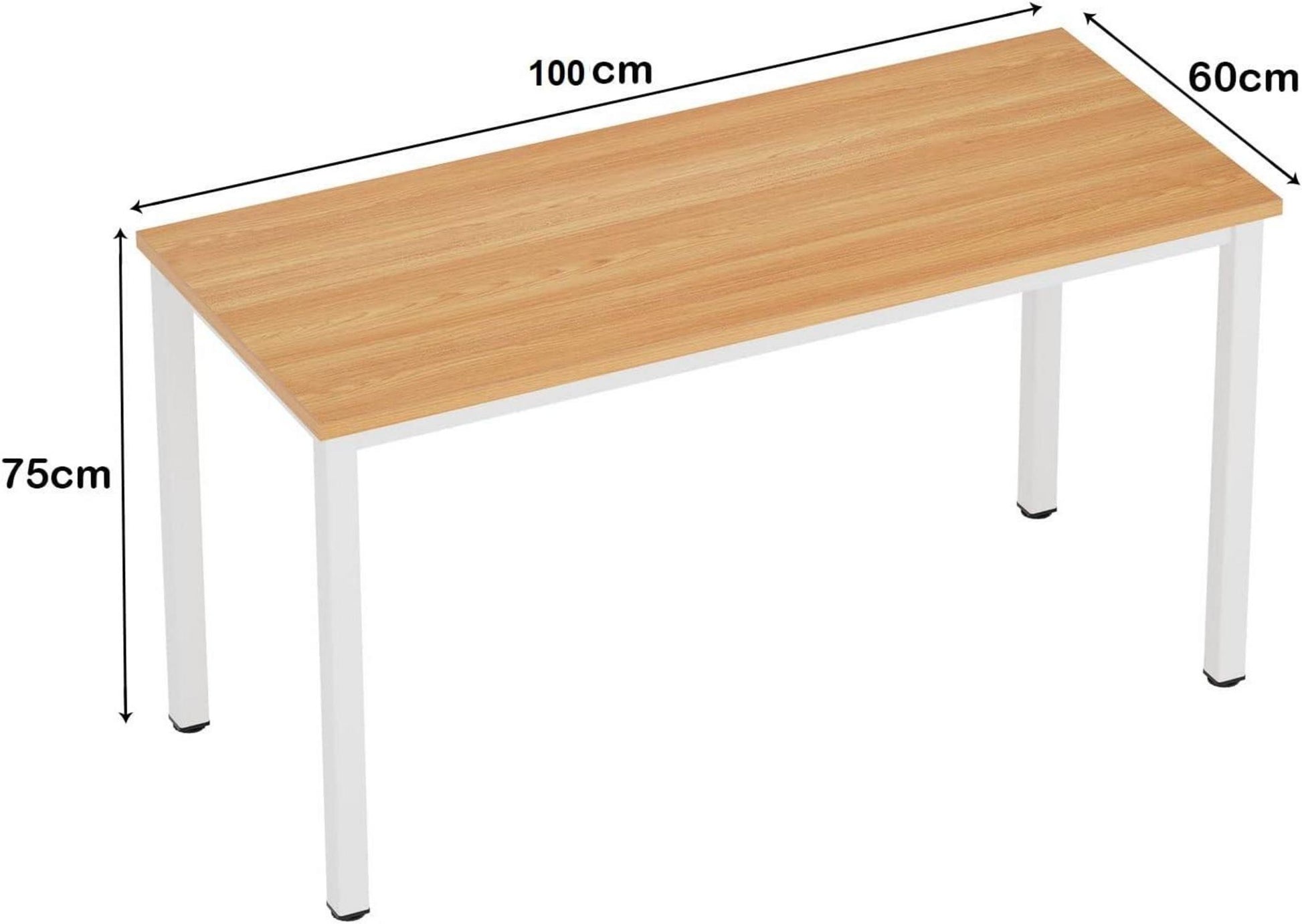 Schreibtisch 100x60 cm PC Büro Workstation Holzplatte