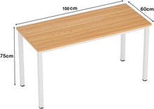 Schreibtisch 100x60 cm PC Büro Workstation Holzplatte