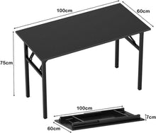 Klapptisch 100x60x75cm Computertisch Büro Schreibtisch Holz
