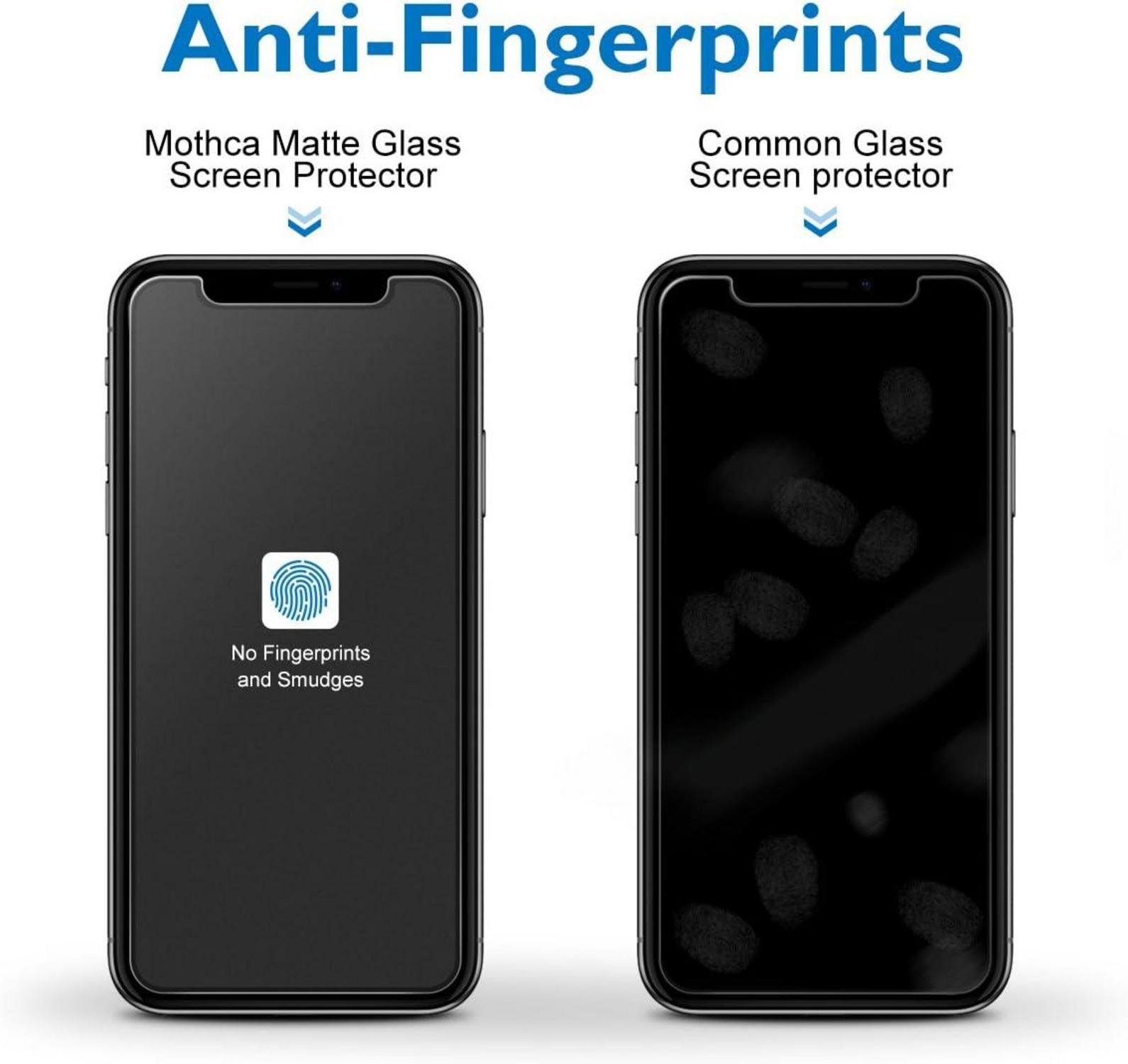 Mothca Panzer Matt Glas Schutzfolie iphone 11 Pro Max XS Max 9H Härte Blendschutz