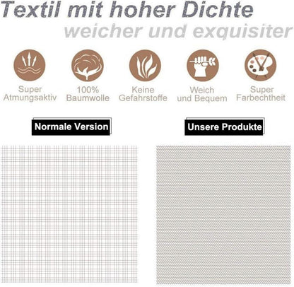 KEAYOO Bettwäsche 155x220 grau-weiß gestreift 100% Baumwolle mit Reißverschluss