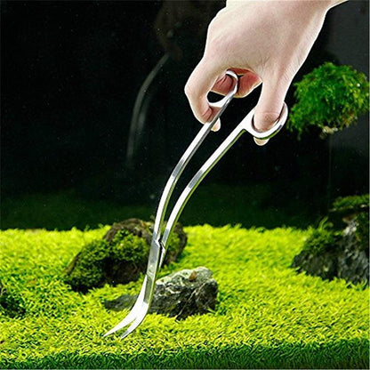 Aquarium Schere Wasserpflanze Zange Werkzeug 25cm Edelstahl Silber