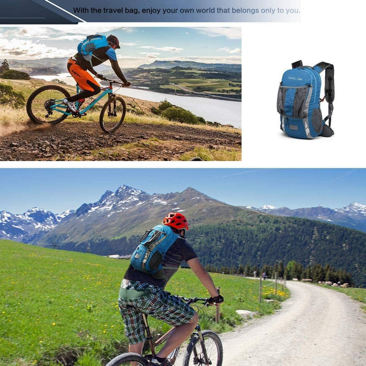 Fahrradrucksack 18L Wanderrucksack Regenschutz Damen Herren Radfahren