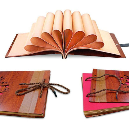 DIY Fotoalbum Holz 29x19cm Hochzeit Geschenk Valentinstag