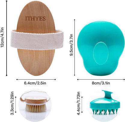 Shampoo-Bürsten-Set Silikon Haarbürsten Massagegerät Peeling