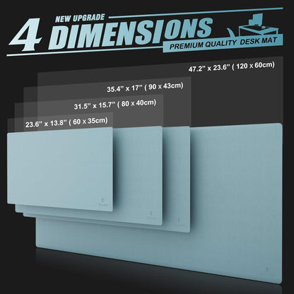 Knodel Tischunterlage 90x43cm PVC wasserdicht doppelseitig Hellblau Silber