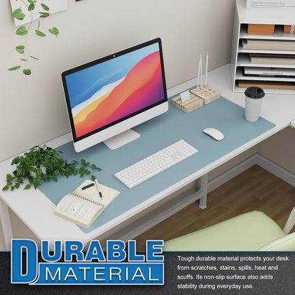 Knodel Tischunterlage 90x43cm PVC Laptop Schreibunterlage wasserdicht Bluesilber