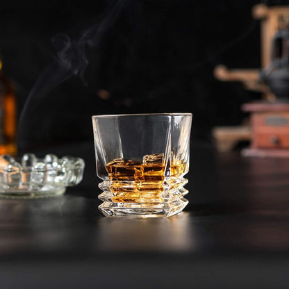Whisky Gläser Set 4-teilig Kristallglas 260 ml Geschenkbox Brillantes Design