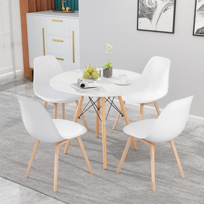 Runder Esstisch Holz Weiß 80cm Moderner Esszimmertisch