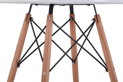 Runder Esstisch Holz weiß 80cm moderner Küchentisch