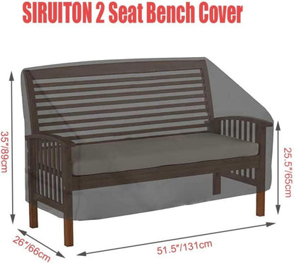 SIRUITON 2-Sitzer Gartenbank Abdeckung 420D Oxford Gewebe
