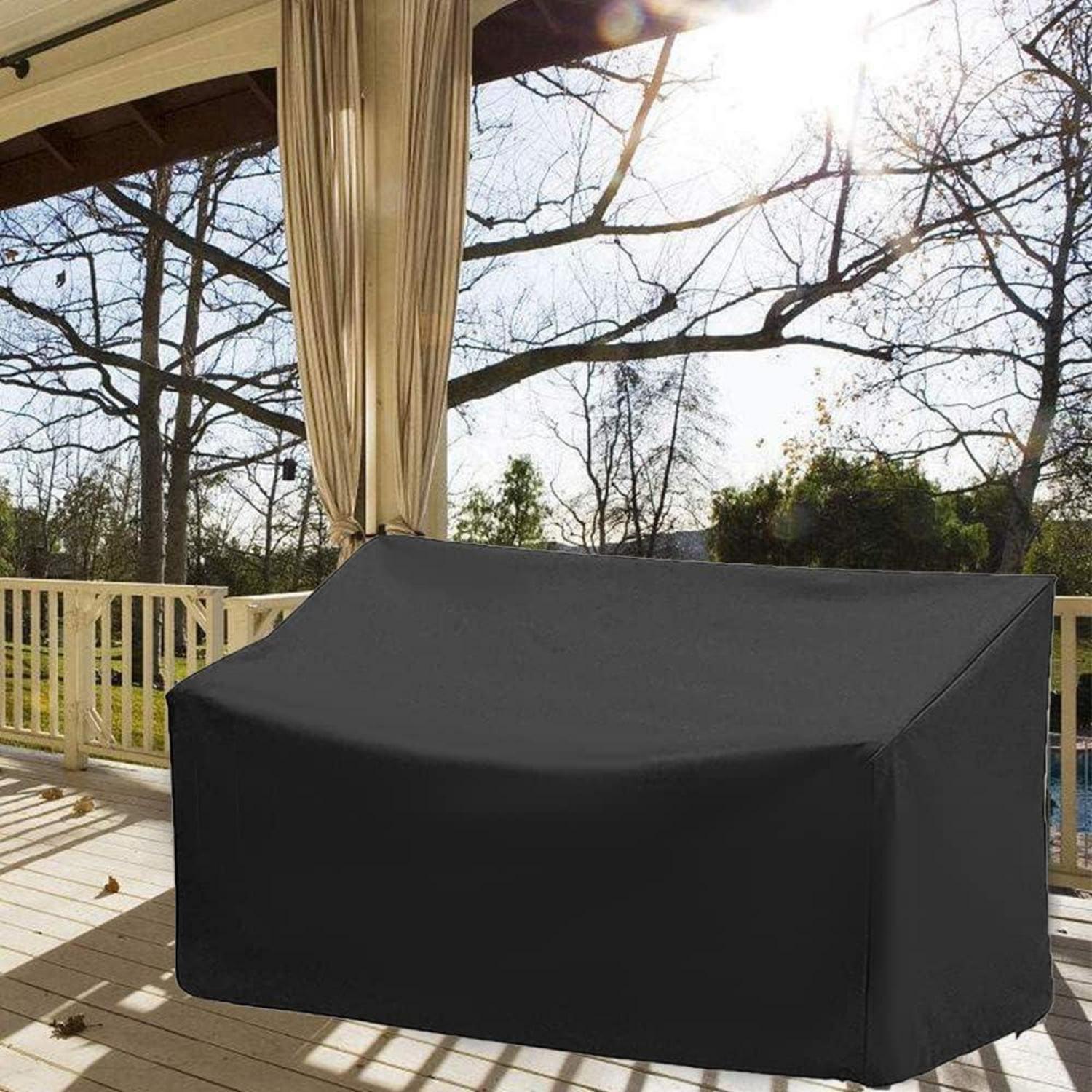 Gartenbank Abdeckung 2-Sitzer wasserdicht winddicht UV-beständig 420D Oxford