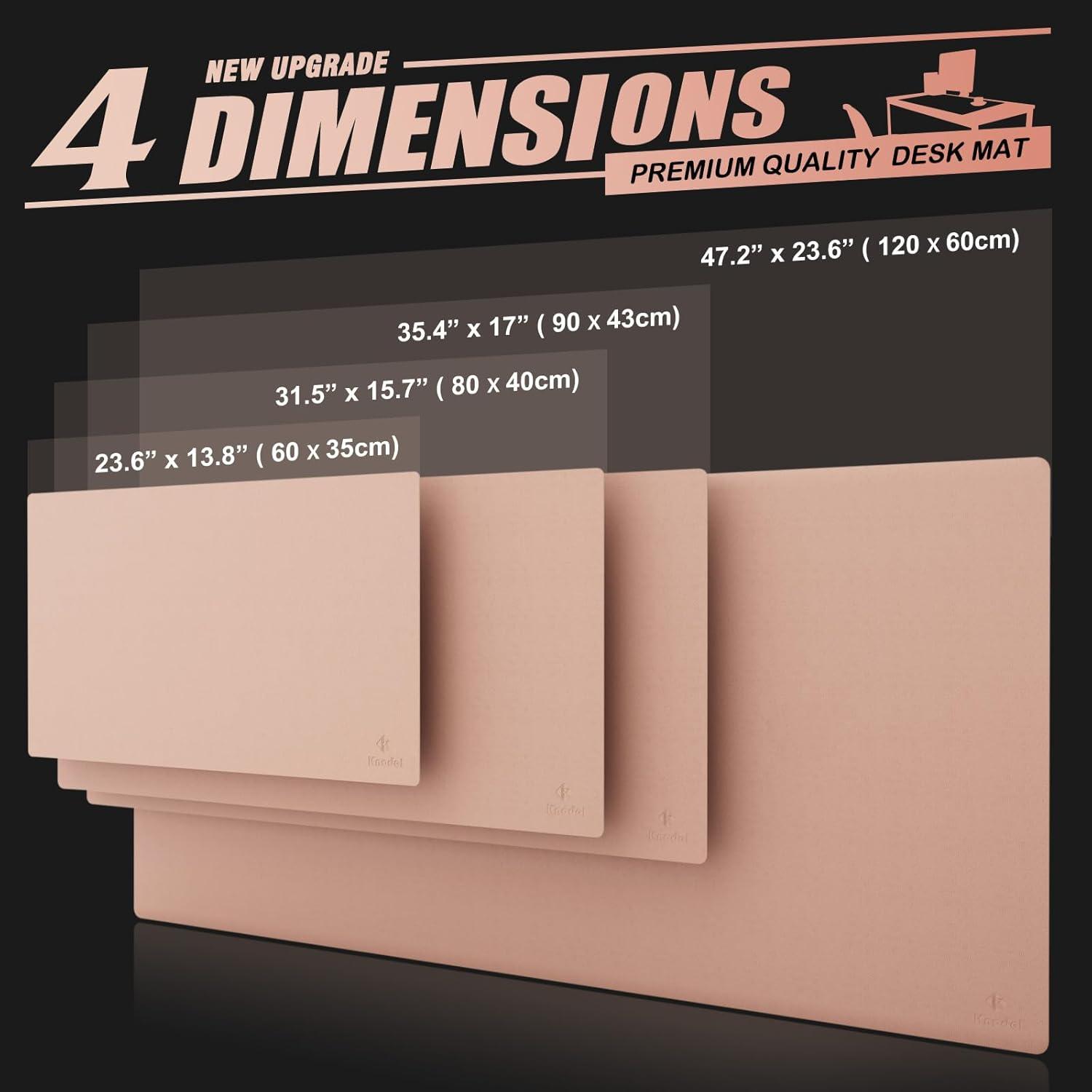 PVC Tischunterlage 90x43cm wasserdichte Schreibunterlage doppelseitig Rosa/Silber