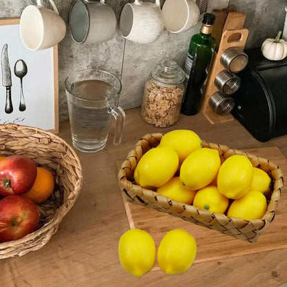 Künstliche Zitronen Gefälschte Früchte Zitrone Dekoration 12 Stücke