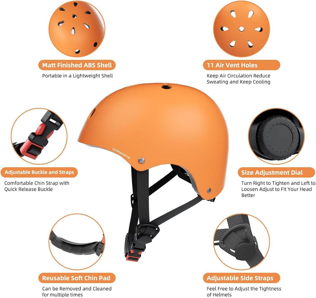 Fahrradhelm Kinder Skaterhelm Verstellbar CE-Zertifizierung 3-13 Jahre