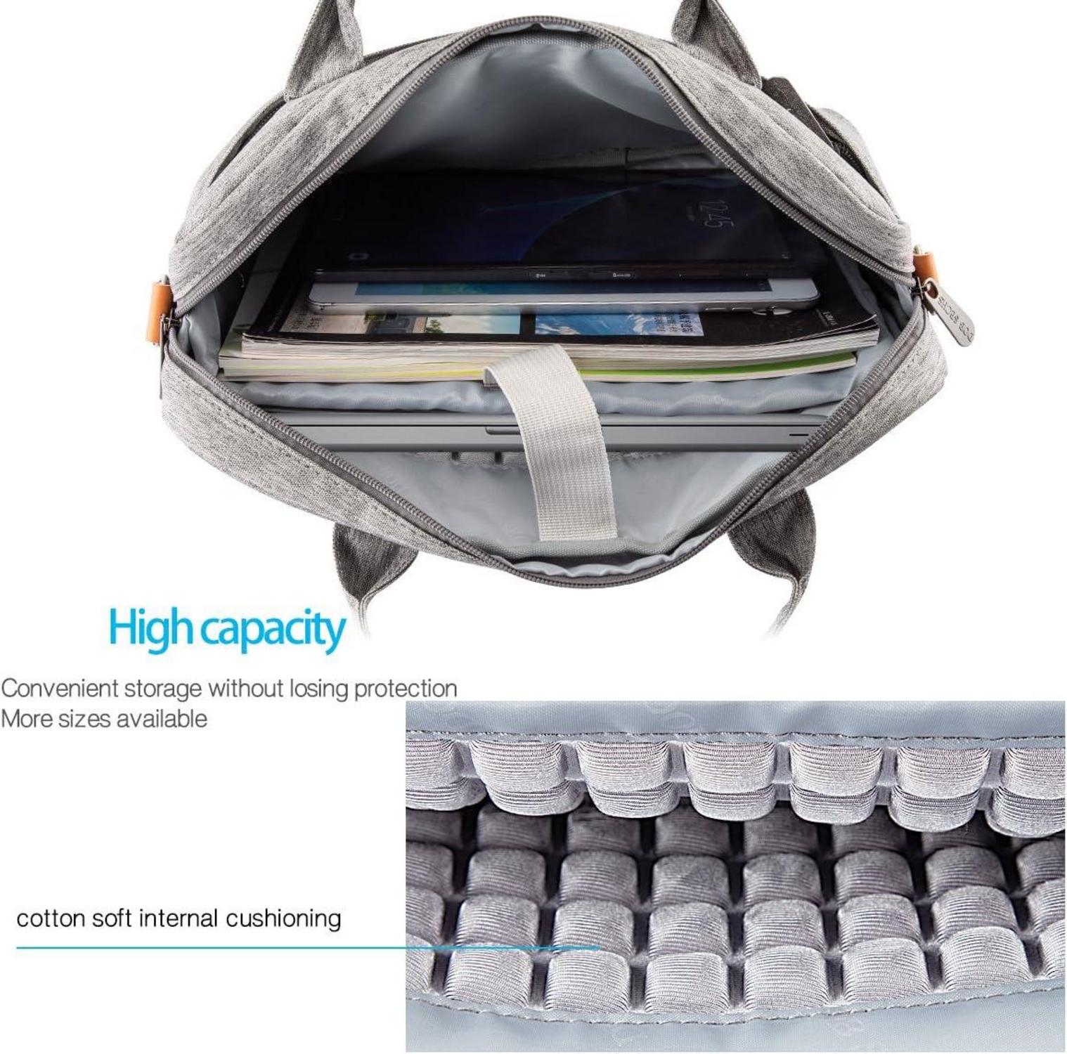 Notebooktasche Laptoptasche 15-15.6 Zoll Grau Schultertasche Tragetasche