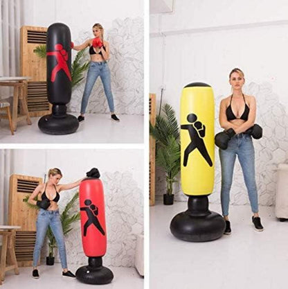 Boxsack Kinder 160cm Stehend für Karate Taekwondo - Schwarz