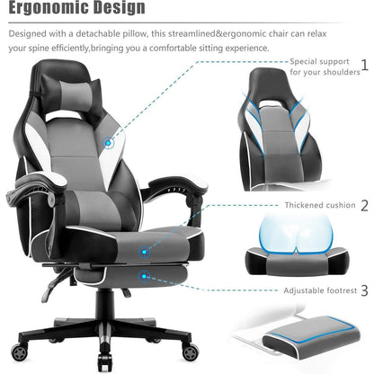Ergonomischer Gaming Stuhl verstellbare Armlehnen