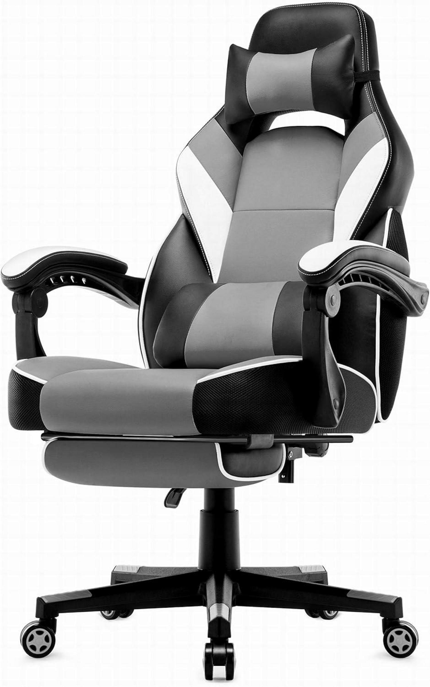 Ergonomischer Gaming Stuhl mit verstellbaren Armlehnen, Racing