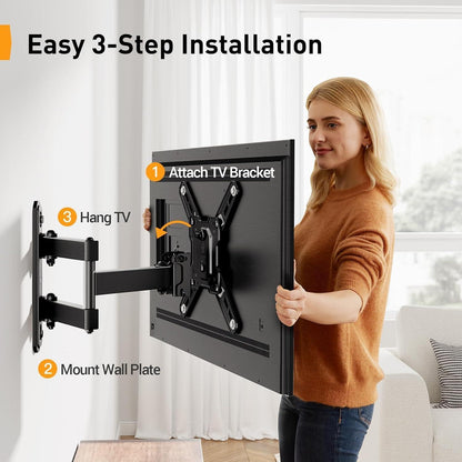 TV Wandhalterung Schwenk Neig Dreh 13-42 Zoll Flach Curved bis 25Kg VESA