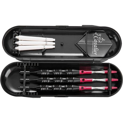 Soft Dartpfeile 20g Turnier Set Schwarz Metallfässer mit Transportbox