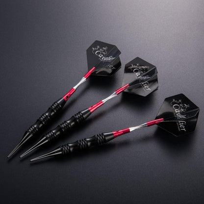 Soft Dartpfeile 20g Turnier Set Schwarz Metallfässer mit Transportbox