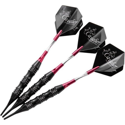 Soft Dartpfeile 20g Turnier Set Schwarz Metallfässer mit Transportbox
