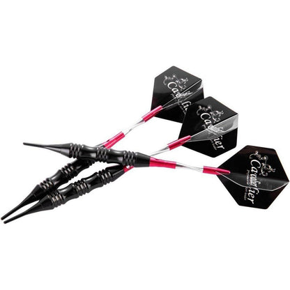 Soft Dartpfeile 20g Turnier Set Schwarz Metallfässer mit Transportbox